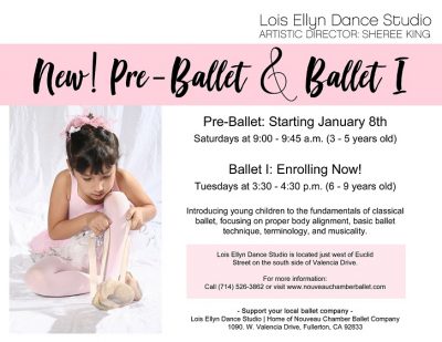 Fullerton:  Pre-Ballet & Ballet I