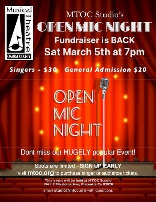Singers:  Open Mic Night