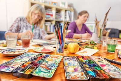 East Anaheim Library:  Senior Art with Muck artists