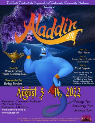 Aladdin Jr. with Westminster Community Playhouse