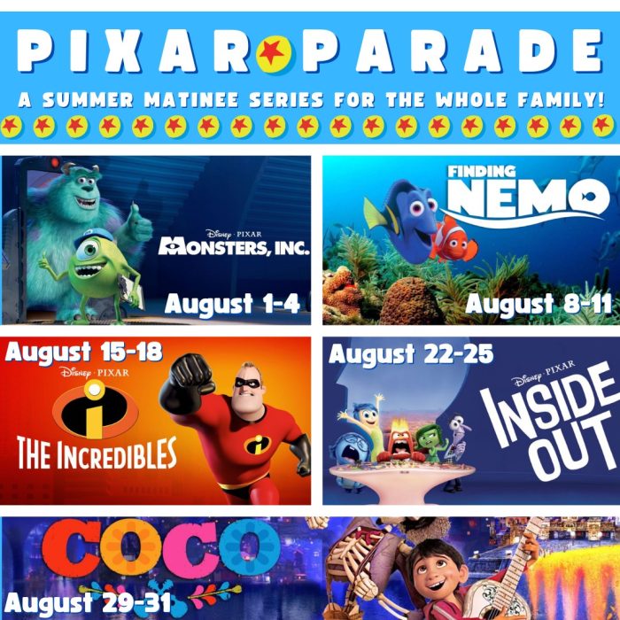 Pixar Film Series at The Frida Cinema
