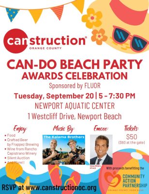 15th Annual Canstruction® Orange County’s Can-Do Beach Party