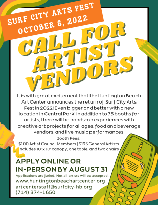 Surf City Arts Fest Call For Artist Vendors