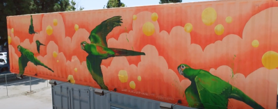 Parrot Mural at SteelCraft
