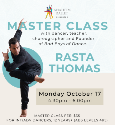 Anaheim Ballet Master Class with Rasta Thomas