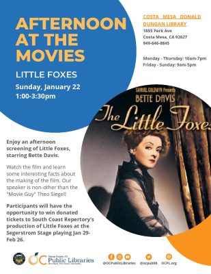 Classic Film:  Little Foxes + The Movie Guy