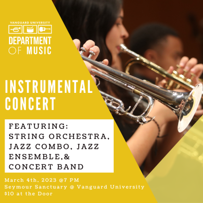 Vanguard's Department of Music Presents: Spring Instrumental Concert, Musical Sojourns