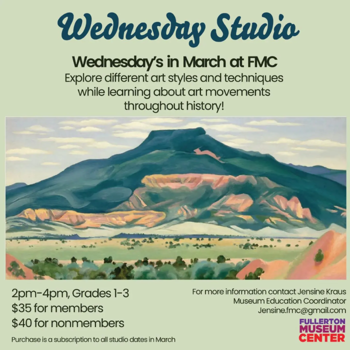 Wednesday Art Studio for Students