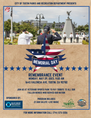 Tustin:  3rd Annual Memorial Day Remembrance