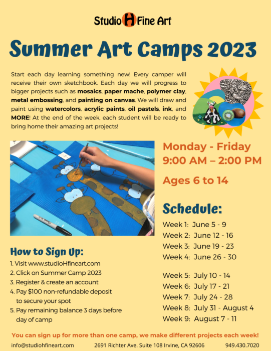 Summer Art Camps 2023