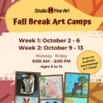 Kids and Teens Fall Break Art Camp