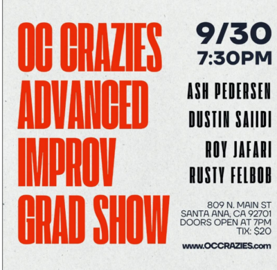 Santa Ana:  OC Crazies Advanced Improv Grad Show