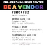 Gallery 2 - Fullerton Museum Center:  Artisan/Vendor Call