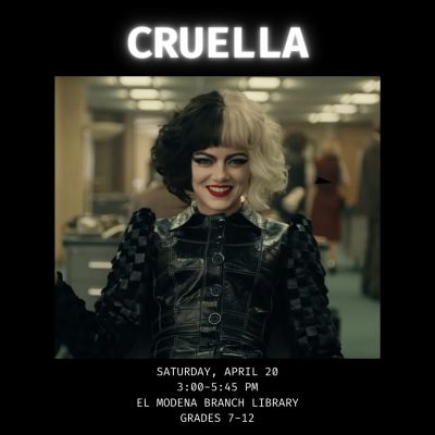 El Modena Library Free Film:  Cruella